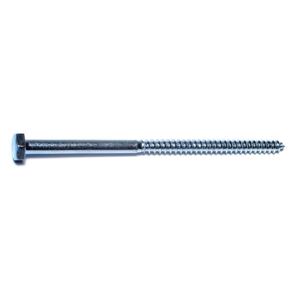 Midwest Fastener Lag Screw, 1/4 in, 5 in, Steel, Zinc Plated Hex Hex Drive, 100 PK 01295 - main